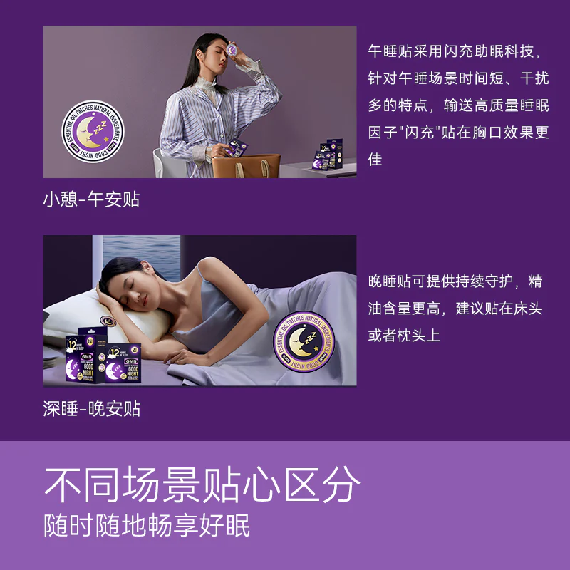 【BEGGI】GMN 精油晚安貼 12小包 共24片 (EXP:01/2027) GMN Good Night Essential Oil 24 Patches
