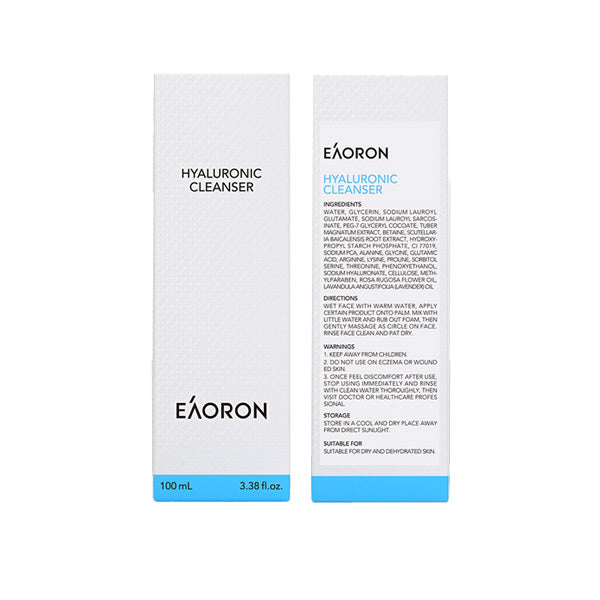 【EAORON】新一代 透明質酸潔面乳100mL (EXP:26/02/2027) Hyaluronic Cleanser 100mL
