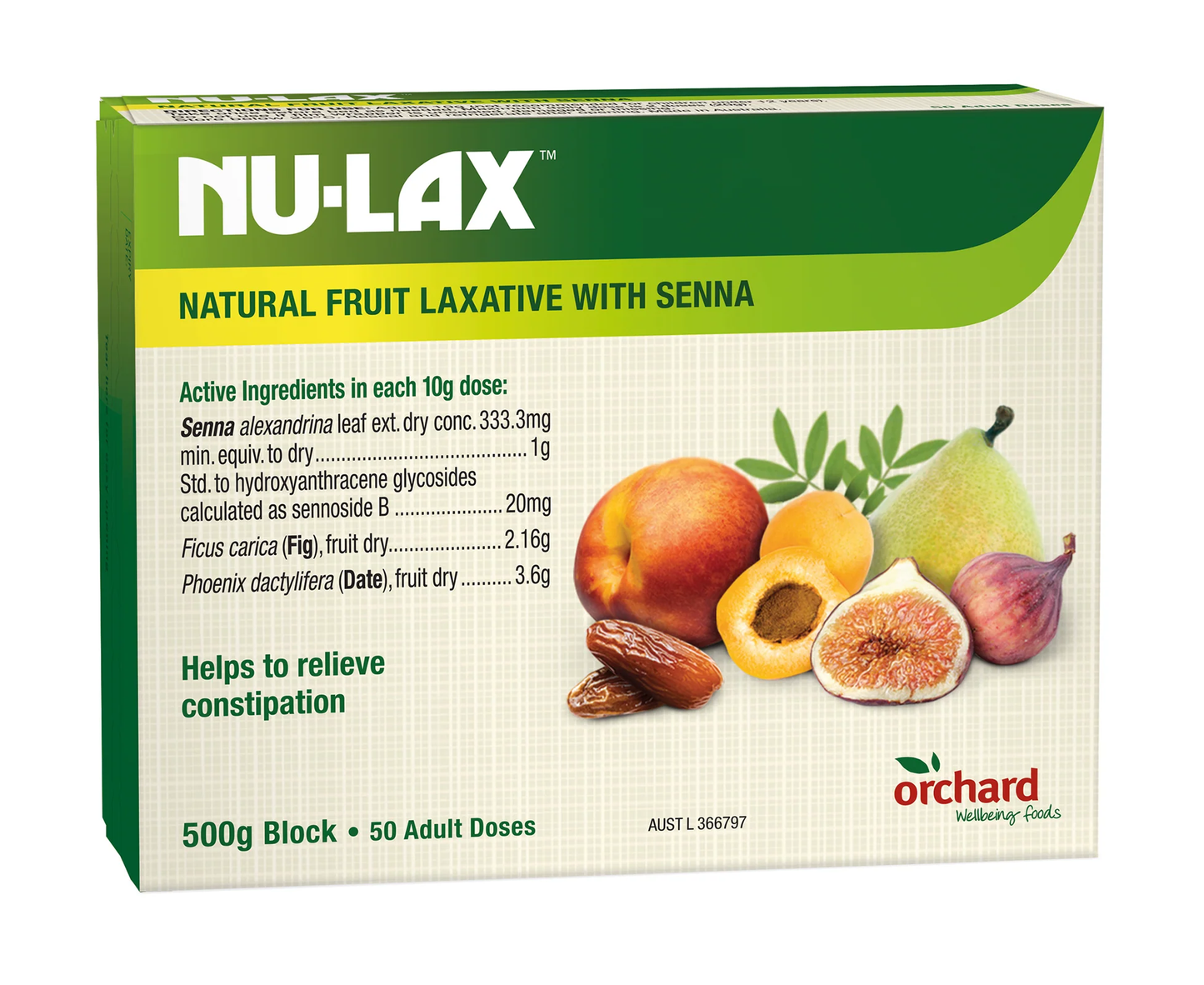 【NU-LAX】樂康膏 500g Natural Fruit Laxative Block with Senna 500g