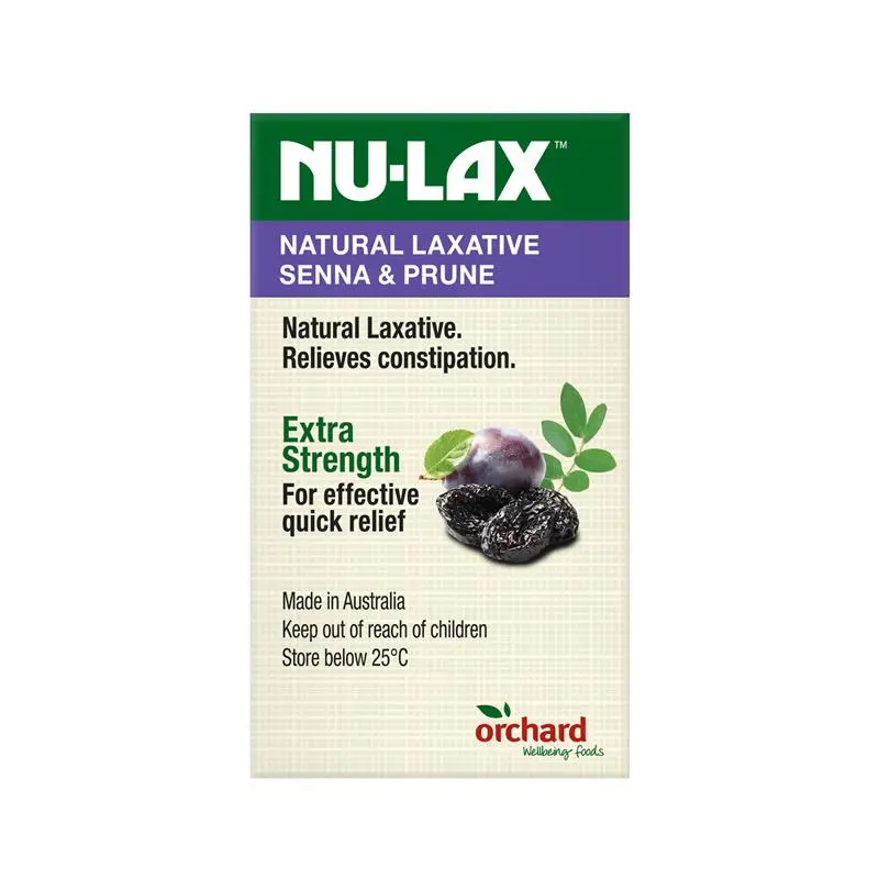 【NU-LAX】 樂康錠-西梅加強版 40顆 Natural Laxative Tablets with Senna and Prunes 40 Tablets