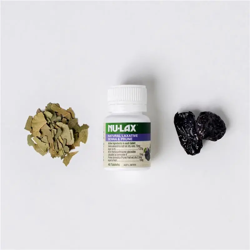【NU-LAX】 樂康錠-西梅加強版 40顆 Natural Laxative Tablets with Senna and Prunes 40 Tablets
