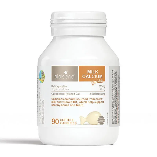 【Bio Island】 兒童液體牛奶鈣 90粒 Milk Calcium Kids 90 Capsules