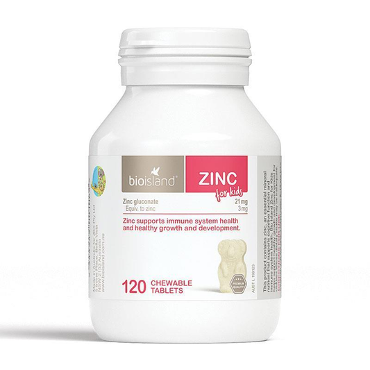【Bio Island 】嬰幼兒補鋅咀嚼片 120粒 Zinc 120 Chewable Tablets