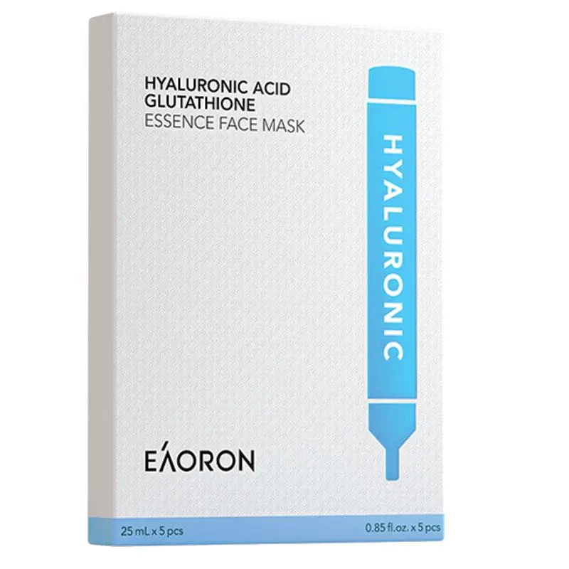 【EAORON】透明質酸谷胱甘肽精華面膜5片/盒 (EXP:19/06/2026) Hyaluronic Acid Glutathione Essence Face Mask
