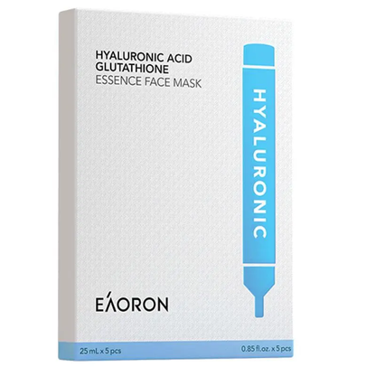 【EAORON】透明質酸谷胱甘肽精華面膜5片/盒 (EXP:19/06/2026) Hyaluronic Acid Glutathione Essence Face Mask