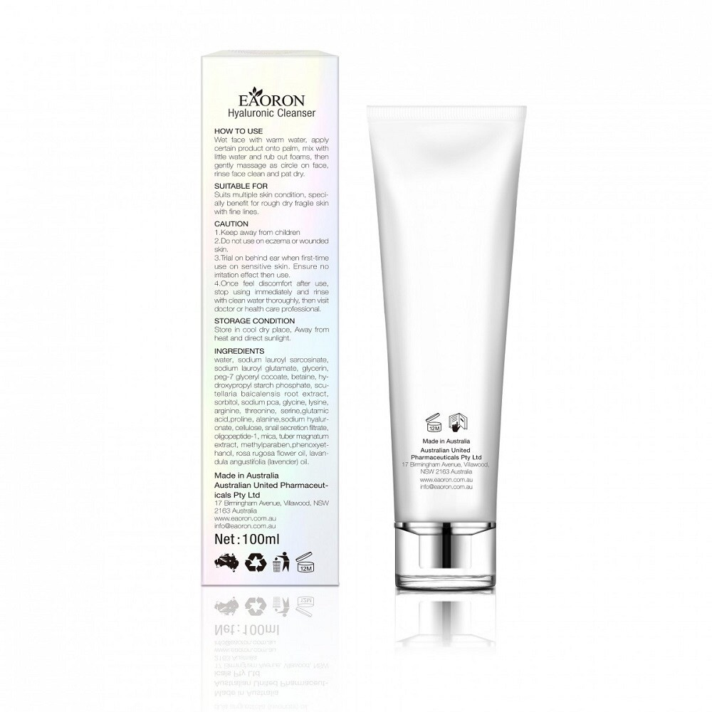 【EAORON】 透明質酸潔面乳100mL (EXP:12/02/2028) Hyaluronic Cleanser 100mL