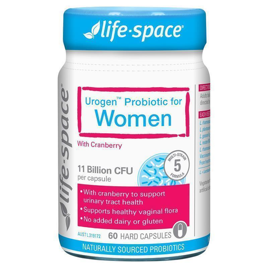 預購【Life Space】女性益生菌-添加蔓越莓 60顆 Urogen Probiotic For Women 60 Capsules