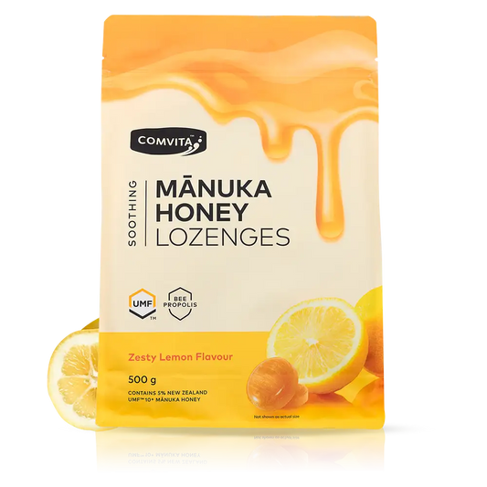 【COMVITA 康維他】麥盧卡蜂蜜蜂膠潤喉糖-檸檬 500g Mānuka Honey Lozenges with Propolis (Lemon and Honey)