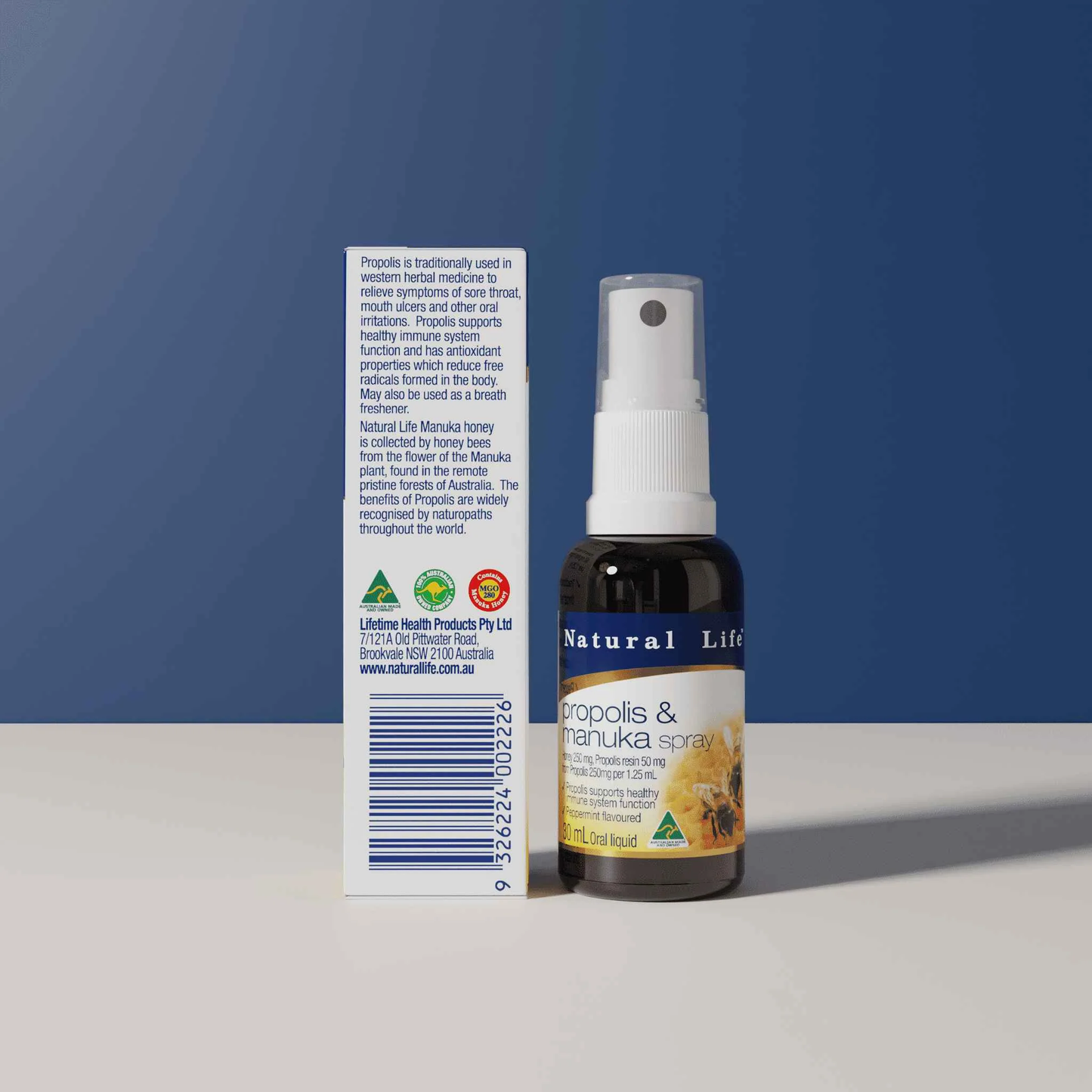 【Natural Life】麥盧卡蜂蜜喉嚨蜂膠噴霧 30mL (EXP:11/2026) Propolis & Manuka Honey Spray 30mL