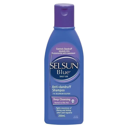 【Selsun】 Blue 深層清潔洗髮乳 200mL (EXP:03/2028) Deep Cleansing Anti-Dandruff Shampoo 200mL
